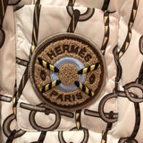エルメス HERMES 総柄キルティングダウンジャケット ホワイト ナイロン レディース ダウンジャケット
