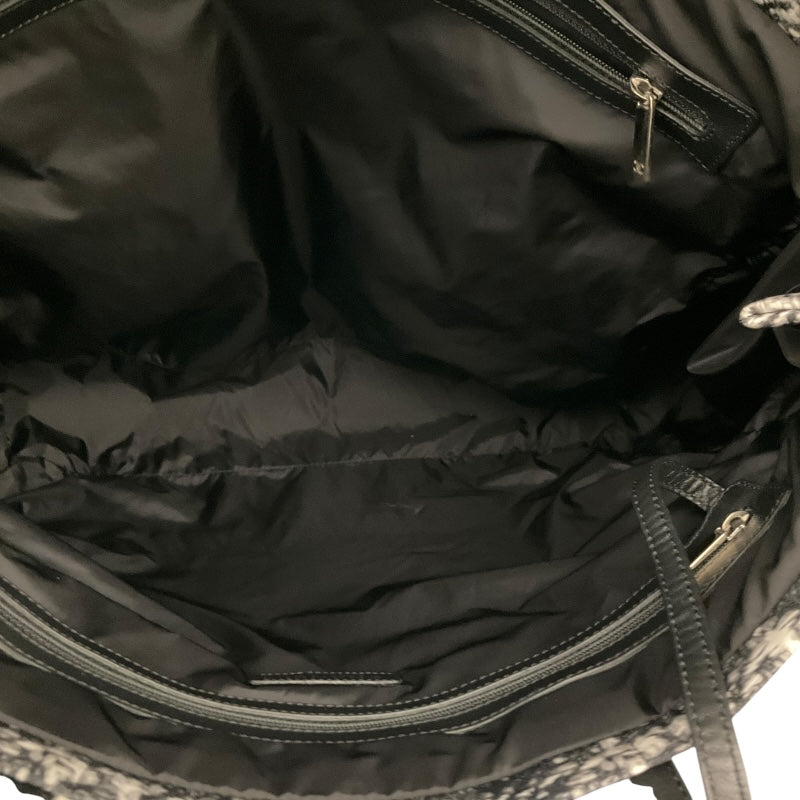 シャネル CHANEL ツイードプリントトートバッグ A66446 ブラック ナイロン レディース トートバッグ