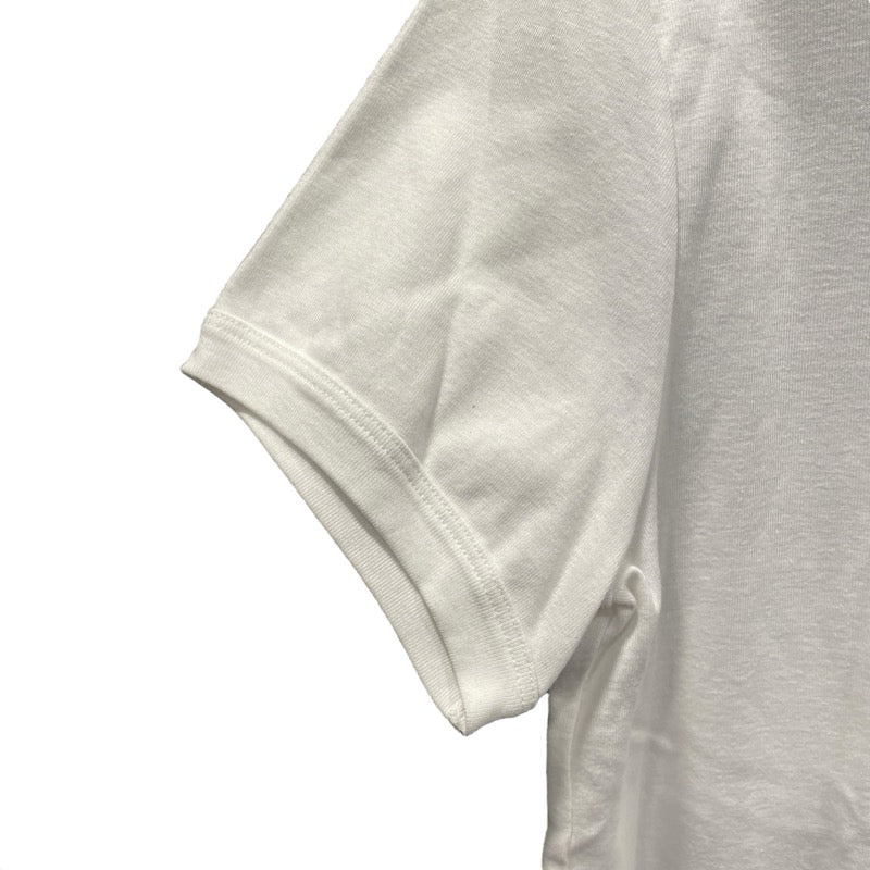 プラダ PRADA トライアングルロゴTシャツ UJN824 ホワイト コットン メンズ 半袖Ｔシャツ