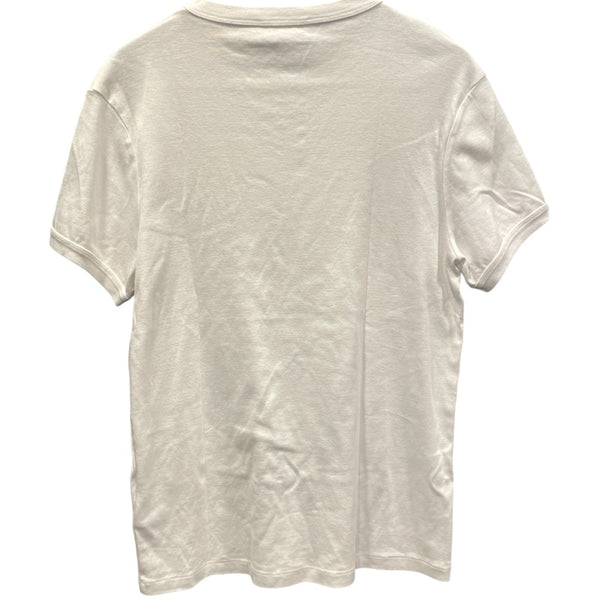 プラダ PRADA トライアングルロゴTシャツ UJN824 ホワイト コットン メンズ 半袖Ｔシャツ