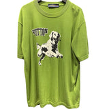 ルイ・ヴィトン LOUIS VUITTON ドッグロゴ半袖ニットシャツ HSN14W グリーン コットン メンズ 半袖シャツ