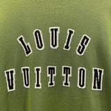 ルイ・ヴィトン LOUIS VUITTON ドッグロゴ半袖ニットシャツ HSN14W グリーン コットン メンズ 半袖シャツ