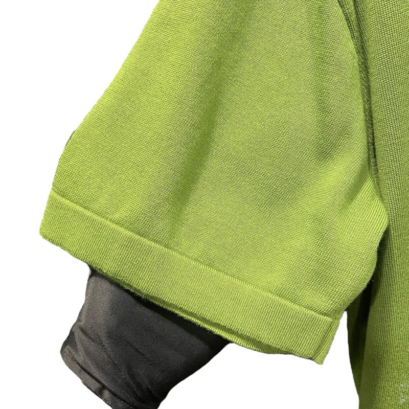 ルイ・ヴィトン LOUIS VUITTON ドッグロゴ半袖ニットシャツ HSN14W グリーン コットン メンズ 半袖シャツ