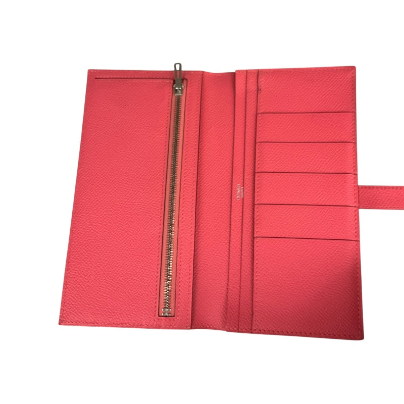 エルメス HERMES ベアンスフレ Y刻印 ピンク エプソン レディース 長財布
