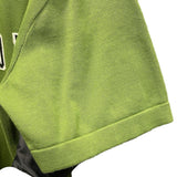 ルイ・ヴィトン LOUIS VUITTON ドッグロゴ半袖ニットシャツ HSN14W グリーン コットン メンズ 半袖シャツ