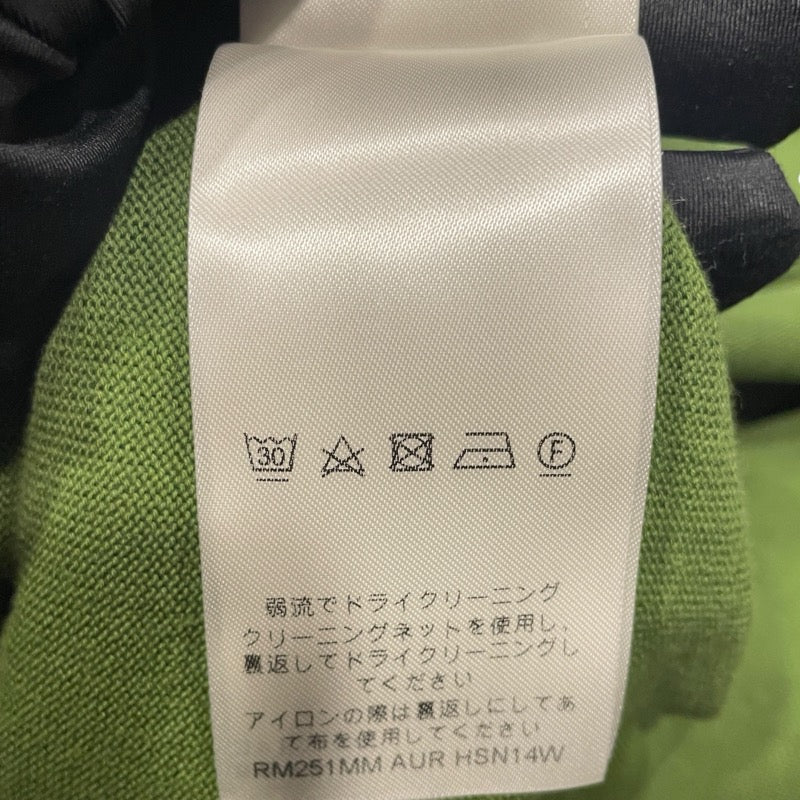 ルイ・ヴィトン LOUIS VUITTON ドッグロゴ半袖ニットシャツ HSN14W グリーン コットン メンズ 半袖シャツ