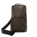ルイ・ヴィトン LOUIS VUITTON アヴェニュー・スリングバッグ M45897 ブラウン モノグラム・マカサー メンズ ボディバッグ