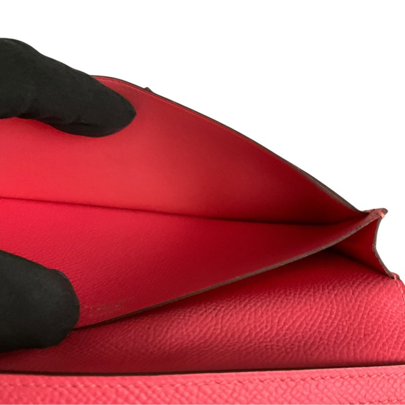 エルメス HERMES ベアンスフレ Y刻印 ピンク エプソン レディース 長財布