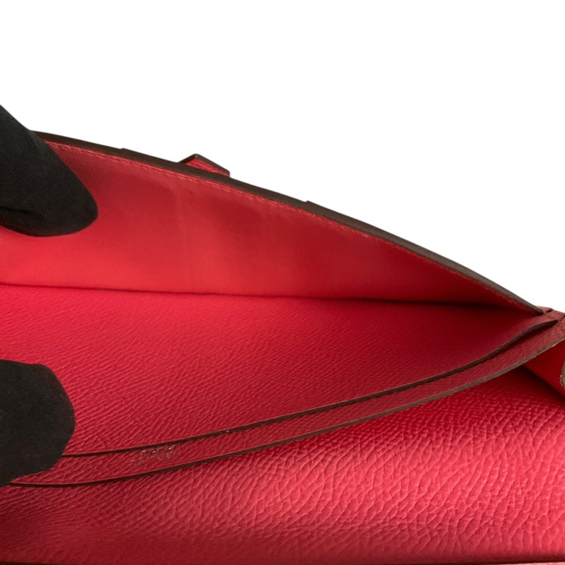 エルメス HERMES ベアンスフレ Y刻印 ピンク エプソン レディース 長財布