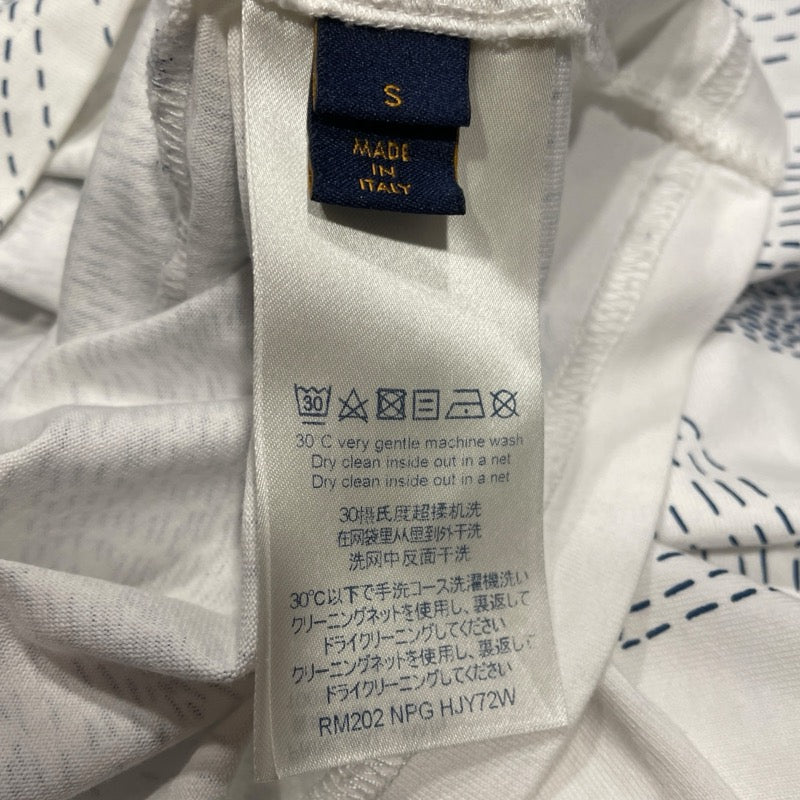 ルイ・ヴィトン LOUIS VUITTON フラワープリント半袖Tシャツ HJY72W ホワイト コットン メンズ 半袖Ｔシャツ