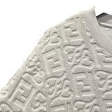 フェンディ FENDI FF総柄テリーコットンTシャツ FY0936 ブルー コットン メンズ 半袖Ｔシャツ