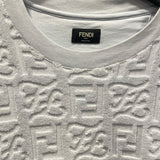 フェンディ FENDI FF総柄テリーコットンTシャツ FY0936 ブルー コットン メンズ 半袖Ｔシャツ