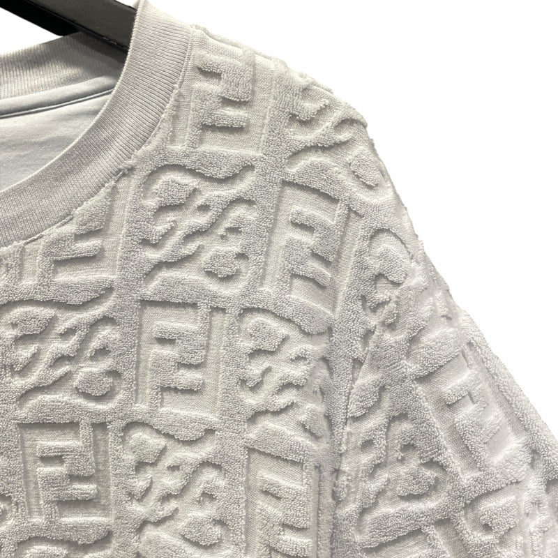 フェンディ FENDI FF総柄テリーコットンTシャツ FY0936 ブルー コットン メンズ 半袖Ｔシャツ