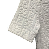 フェンディ FENDI FF総柄テリーコットンTシャツ FY0936 ブルー コットン メンズ 半袖Ｔシャツ