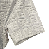 フェンディ FENDI FF総柄テリーコットンTシャツ FY0936 ブルー コットン メンズ 半袖Ｔシャツ