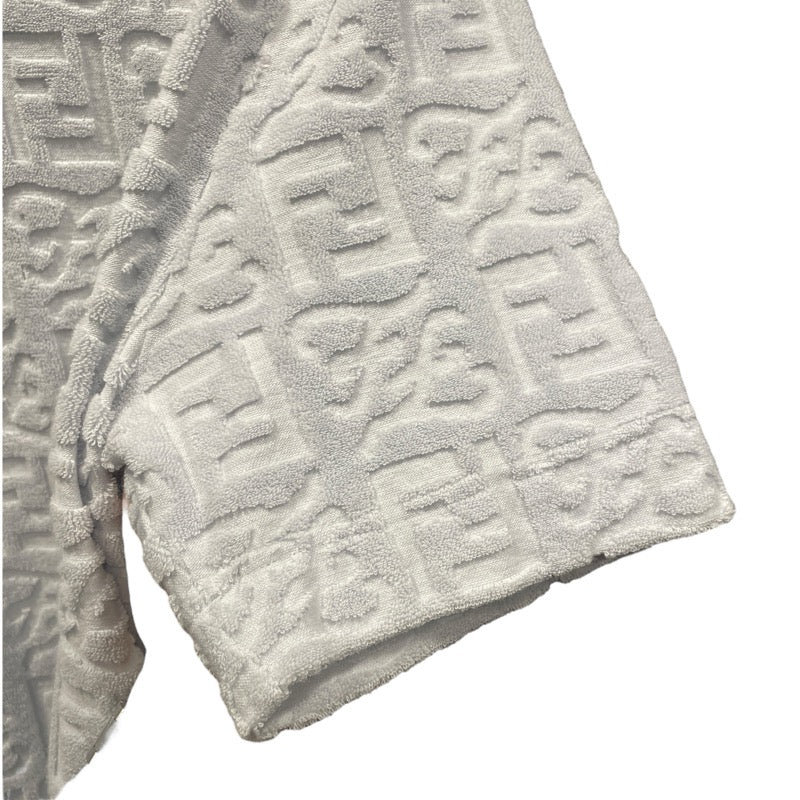 フェンディ FENDI FF総柄テリーコットンTシャツ FY0936 ブルー コットン メンズ 半袖Ｔシャツ