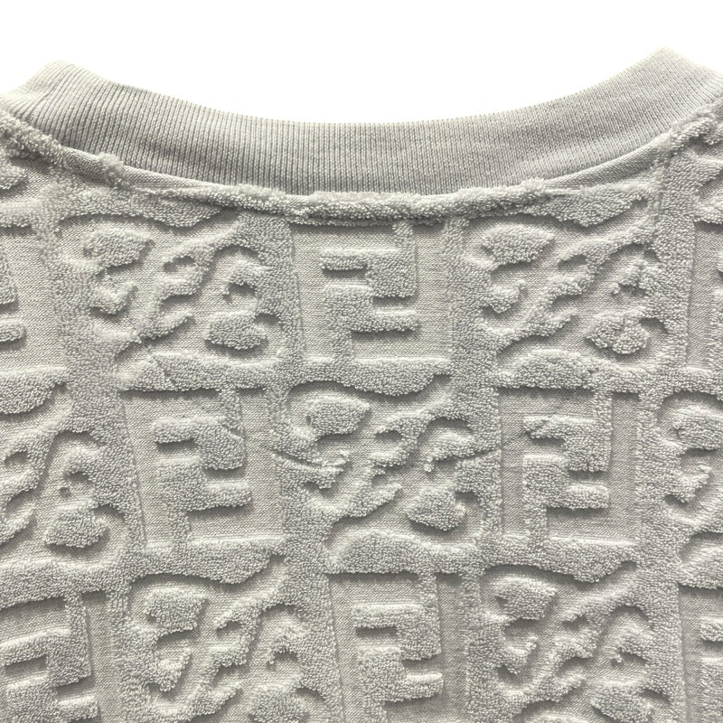 フェンディ FENDI FF総柄テリーコットンTシャツ FY0936 ブルー コットン メンズ 半袖Ｔシャツ