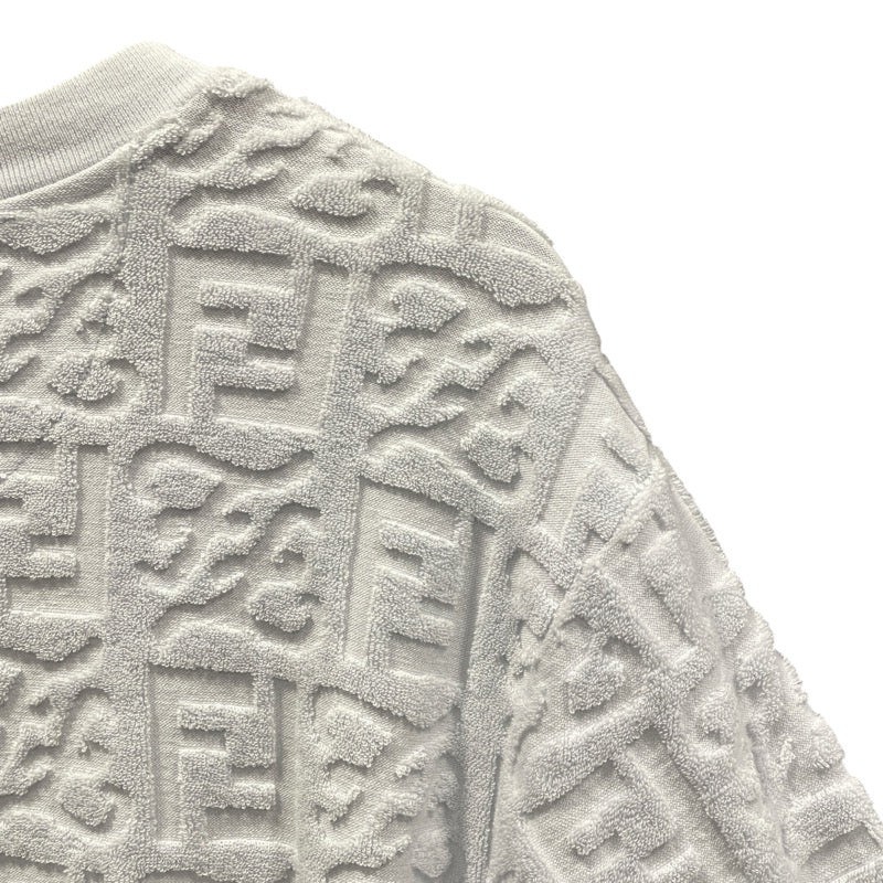 フェンディ FENDI FF総柄テリーコットンTシャツ FY0936 ブルー コットン メンズ 半袖Ｔシャツ