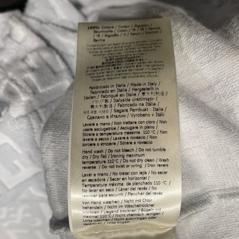 フェンディ FENDI FF総柄テリーコットンTシャツ FY0936 ブルー コットン メンズ 半袖Ｔシャツ