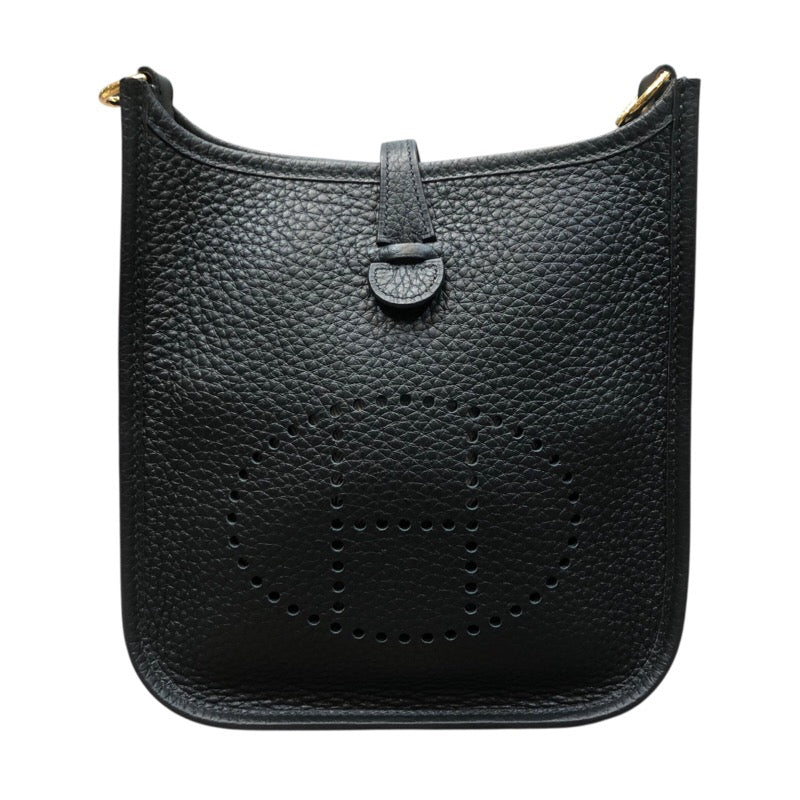 エルメス HERMES エヴリンTPM W刻 ブラック・GD金具 トリヨン レディース ショルダーバッグ