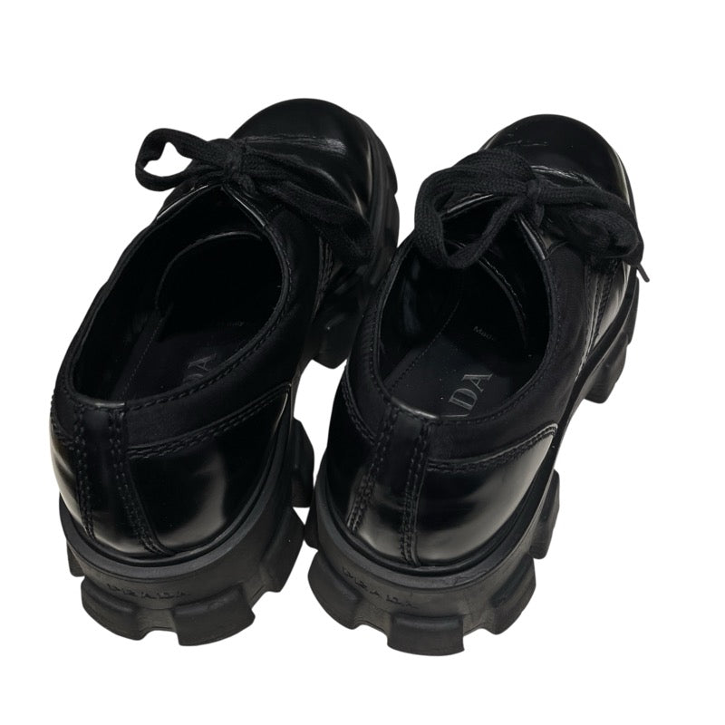 プラダ PRADA モノリス レースアップ 2EE342 ブラック レザー メンズ
