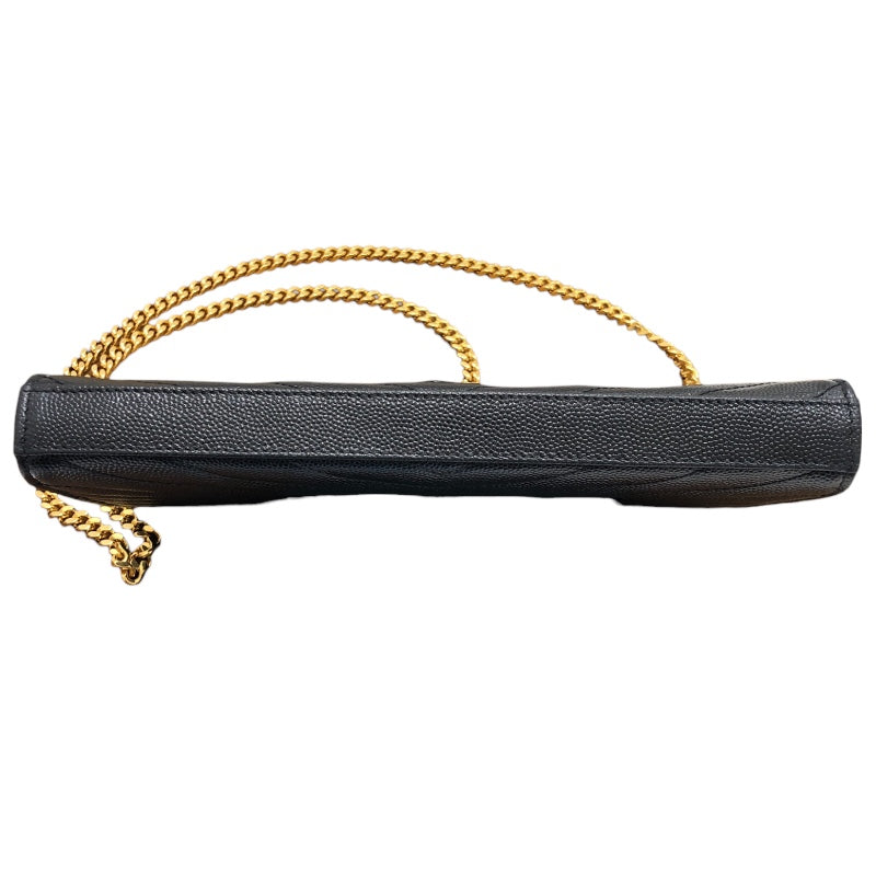 サンローラン SAINT LAURENT ｶｻﾝﾄﾞﾗ ｸﾗｼｯｸ ﾁｪｰﾝｼｮﾙﾀﾞｰﾊﾞｯｸﾞ 277828 ブラック/ゴールド金具 ｸﾞﾚｲﾝｶｰﾌ レディース ショルダーバッグ