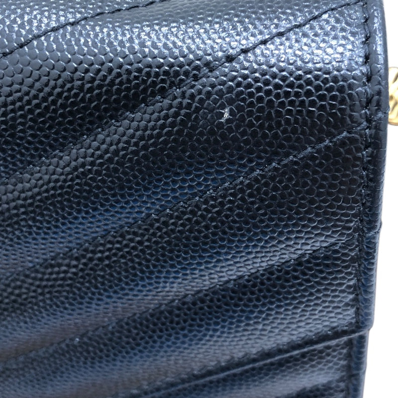 サンローラン SAINT LAURENT ｶｻﾝﾄﾞﾗ ｸﾗｼｯｸ ﾁｪｰﾝｼｮﾙﾀﾞｰﾊﾞｯｸﾞ 277828 ブラック/ゴールド金具 ｸﾞﾚｲﾝｶｰﾌ レディース ショルダーバッグ