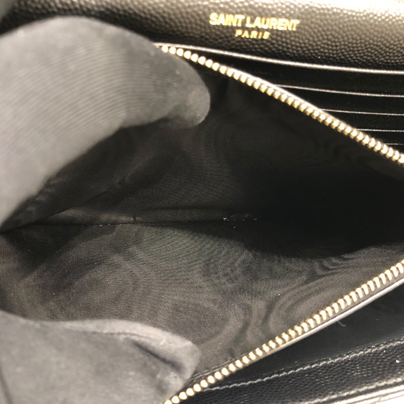 サンローラン SAINT LAURENT ｶｻﾝﾄﾞﾗ ｸﾗｼｯｸ ﾁｪｰﾝｼｮﾙﾀﾞｰﾊﾞｯｸﾞ 277828 ブラック/ゴールド金具 ｸﾞﾚｲﾝｶｰﾌ レディース ショルダーバッグ
