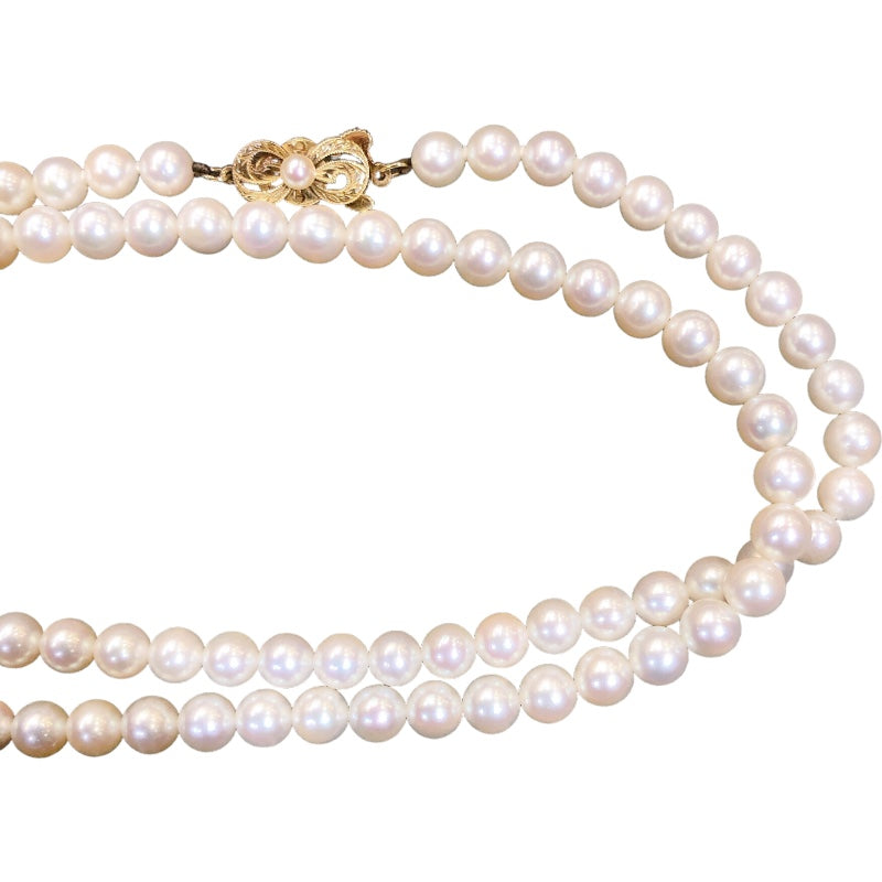 ミキモト MIKIMOTO K14 パールロングネックレス K14ゴールド 585YG ジュエリー | 中古ブランドリユースショップ  OKURA(おお蔵)