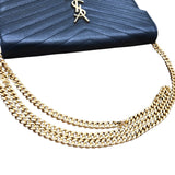 サンローラン SAINT LAURENT ｶｻﾝﾄﾞﾗ ｸﾗｼｯｸ ﾁｪｰﾝｼｮﾙﾀﾞｰﾊﾞｯｸﾞ 277828 ブラック/ゴールド金具 ｸﾞﾚｲﾝｶｰﾌ レディース ショルダーバッグ