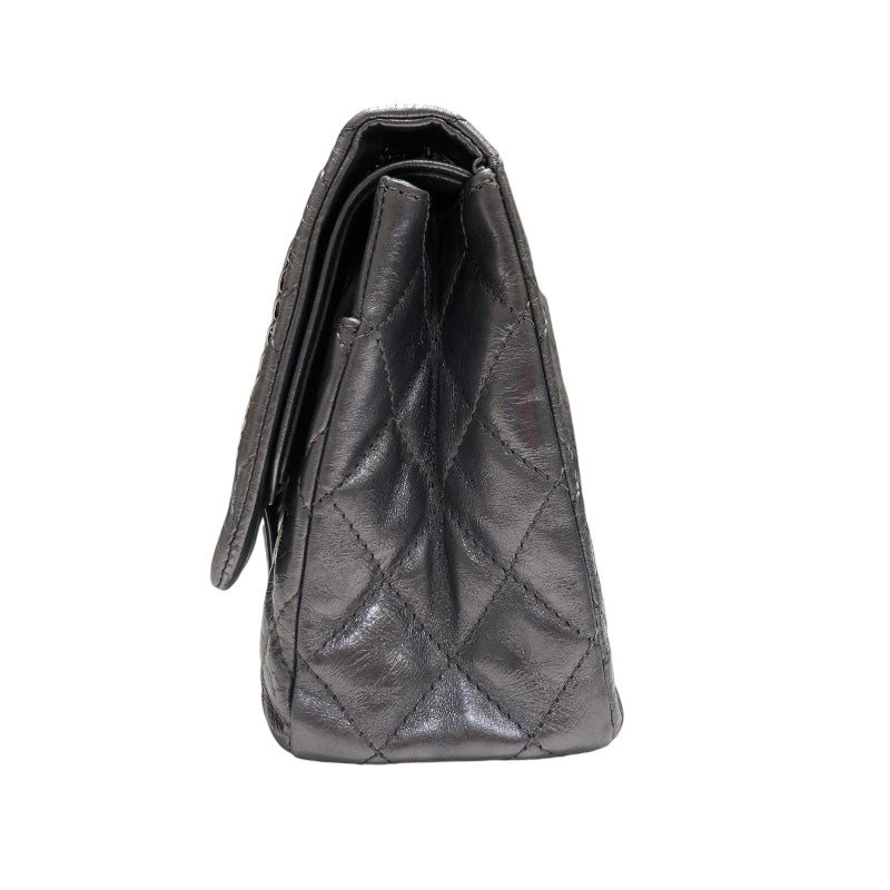 シャネル CHANEL 2.55マトラッセマキシ A37590 シルバー金具 エイジドカーフ レディース ショルダーバッグ