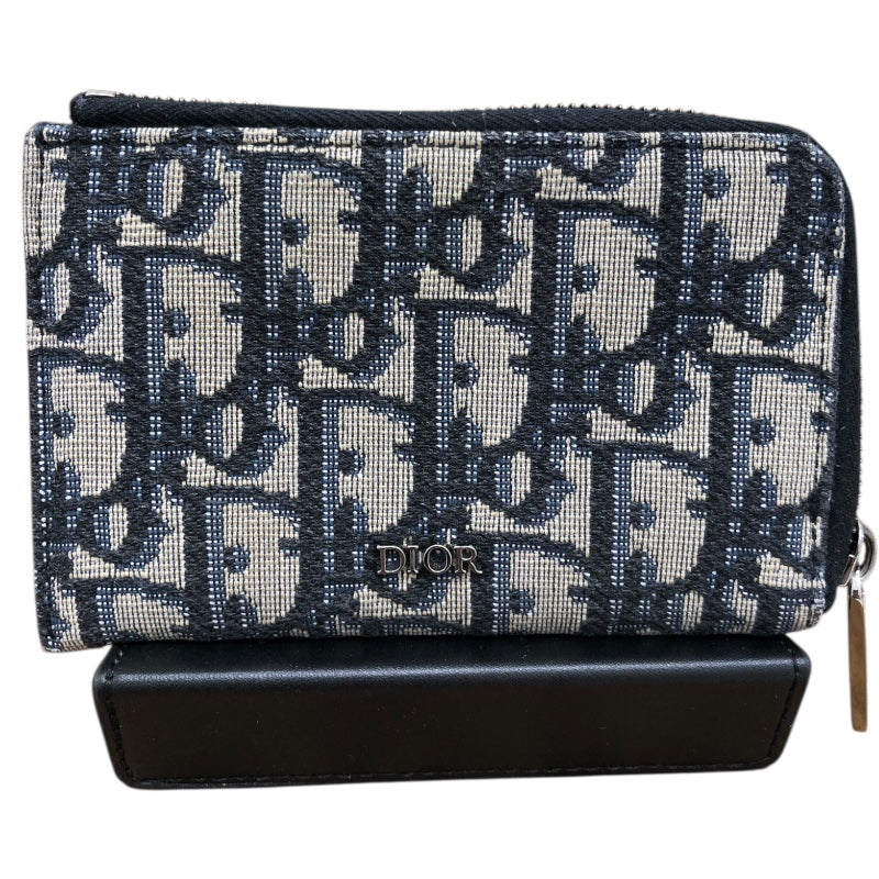 ディオールオム DIOR HOMME ｵﾌﾞﾘｰｸ ｺｲﾝｹｰｽ ﾈｲﾋﾞｰ ｵﾌﾞﾘｰｸｼﾞｬｶﾞｰﾄﾞ レディース コインケース