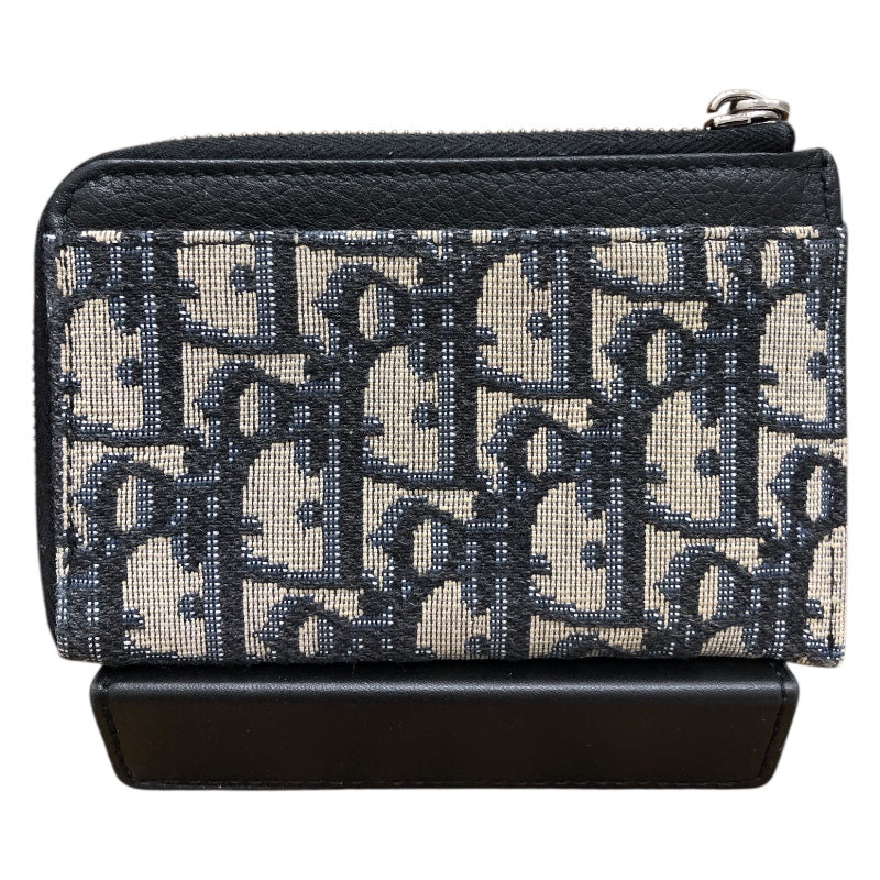 ディオールオム DIOR HOMME ｵﾌﾞﾘｰｸ ｺｲﾝｹｰｽ ﾈｲﾋﾞｰ ｵﾌﾞﾘｰｸｼﾞｬｶﾞｰﾄﾞ レディース コインケース