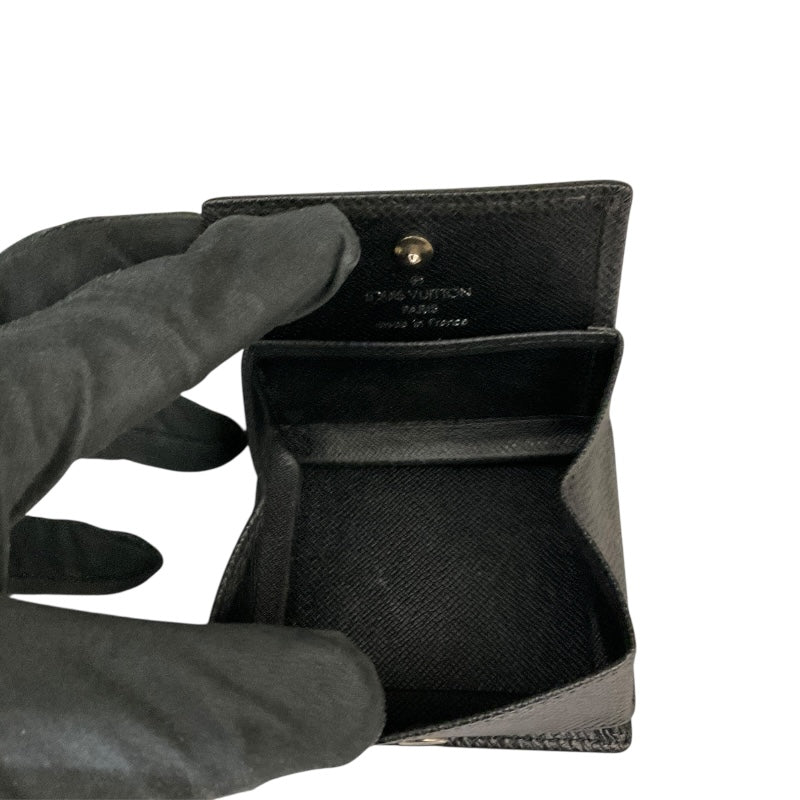 ルイ・ヴィトン LOUIS VUITTON ポルトモネ・ポワット M30382 ブラック タイガーレザー メンズ コインケース