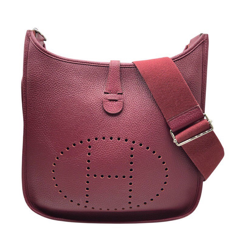 エルメス HERMES エヴリン3PM □N刻 ルビー トリヨン レディース ショルダーバッグ