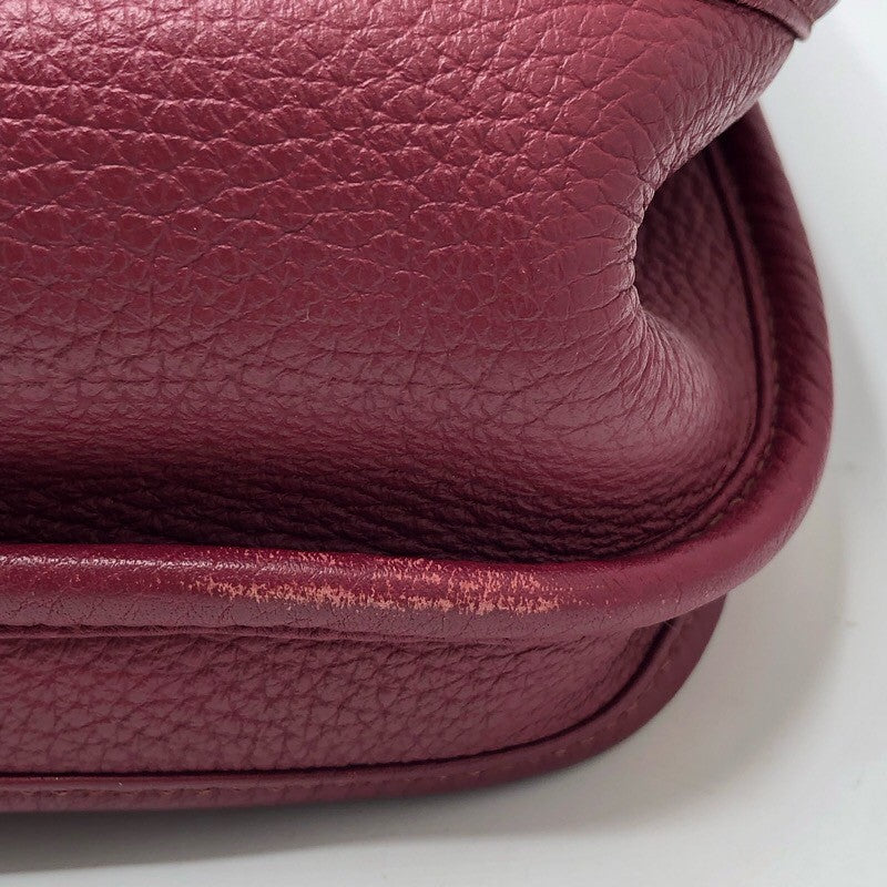 エルメス HERMES エヴリン3PM □N刻 ルビー トリヨン レディース ショルダーバッグ