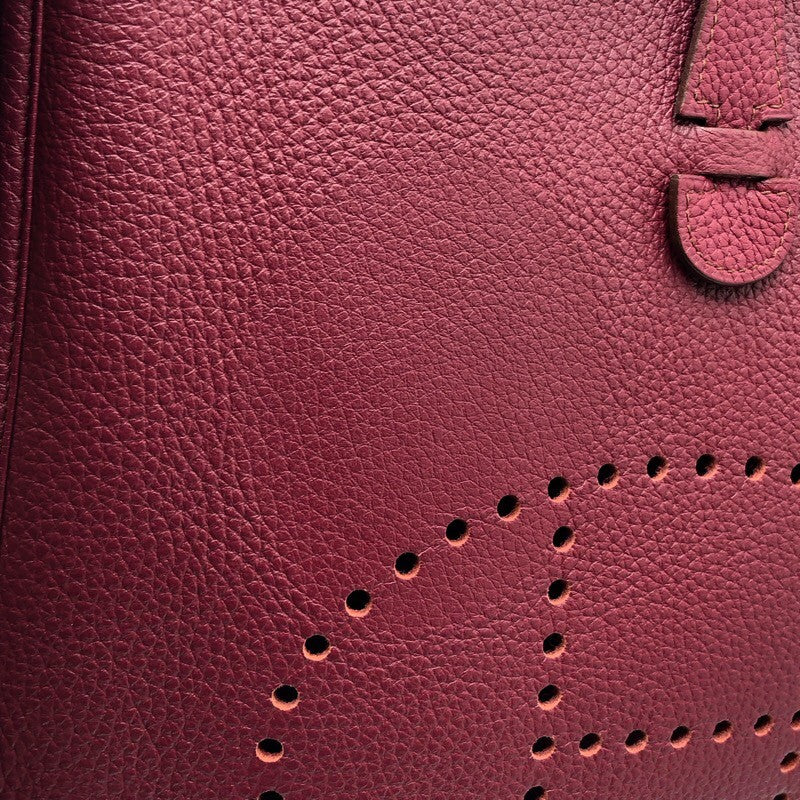 エルメス HERMES エヴリン3PM □N刻 ルビー トリヨン レディース ショルダーバッグ