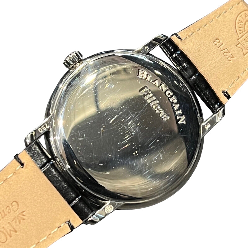 ブランパン BLANCPAIN ヴィルレ 4063-1542-55 ホワイト  K18WG/革ベルト（社外品） 自動巻き メンズ 腕時計