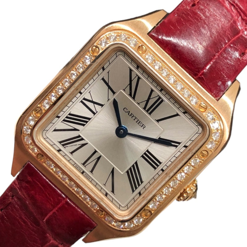 カルティエ Cartier サントスデュモンSM WJSA0017 K18ピンクゴールド クオーツ レディース 腕時計