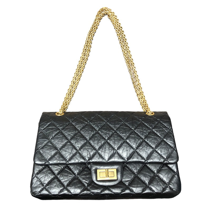 シャネル CHANEL 2.55マキジフラップバッグ A37590 ブラック GD金具 エイジドカーフ レディース ショルダーバッグ |  中古ブランドリユースショップ OKURA(おお蔵)