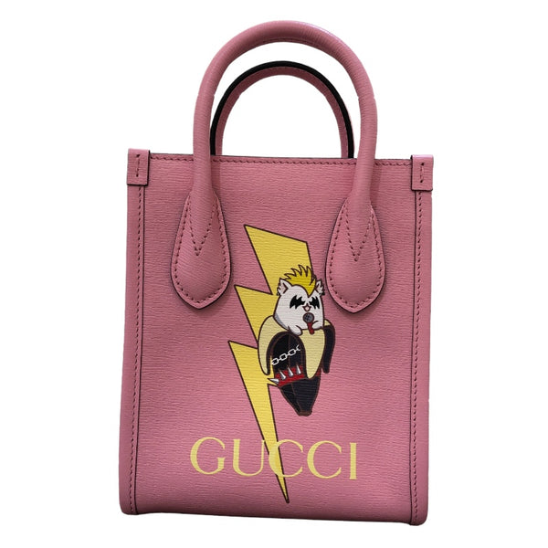 グッチ GUCCI 2WAYハンドバッグ　はなにゃコラボ 671623 レザー レディース ショルダーバッグ