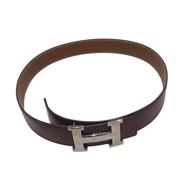 エルメス HERMES コンスタンスベルト　75㎝ □G刻 ルージュアッシュ/ゴールド ボックスカーフ ボックスカーフ/トゴ レディース ベルト