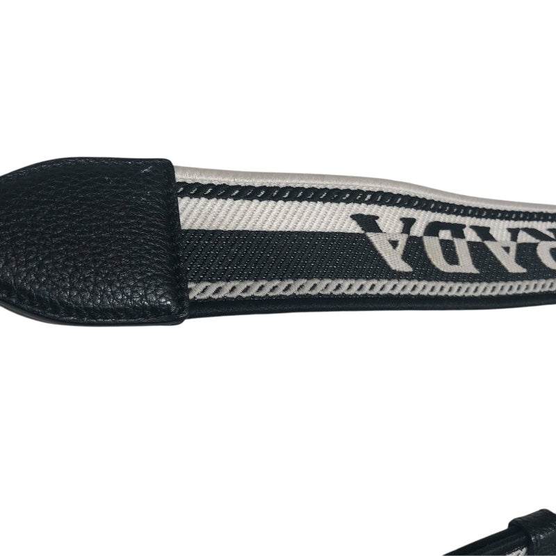 プラダ PRADA トライアングルロゴショルダー 1BH191 ブラック/シルバー金具 レザー レディース ショルダーバッグ