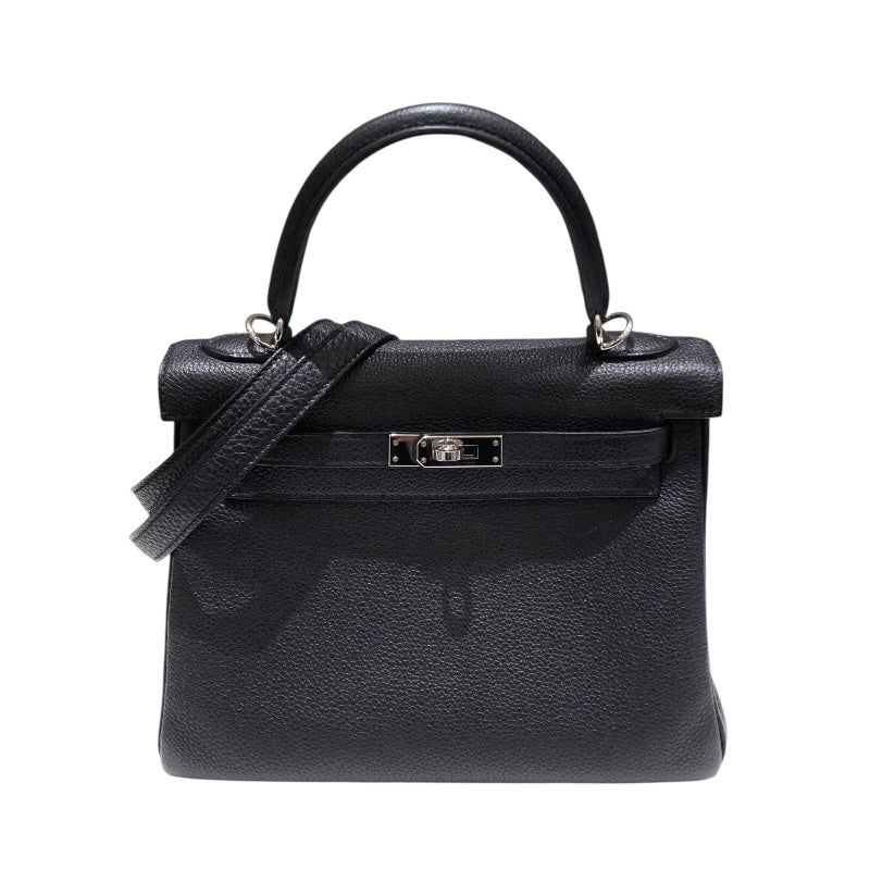 エルメス HERMES ケリー25 Z刻 ブラック　SV金具 トゴ レディース ハンドバッグ