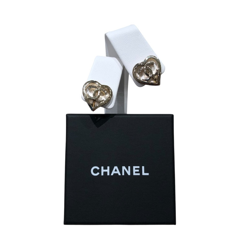 シャネル CHANEL ココマークハートイヤリング ゴールド メタル レディース イヤリング