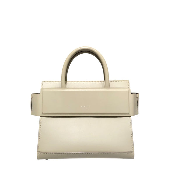 ジバンシィ GIVENCHY ホライゾミニ ベージュ シルバー金具 レザー レディース ハンドバッグ