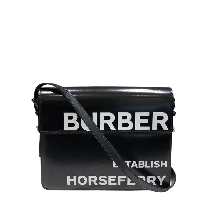 バーバリー BURBERRY ホースフェリシーショルダーバッグ ブラック レザー レディース ショルダーバッグ