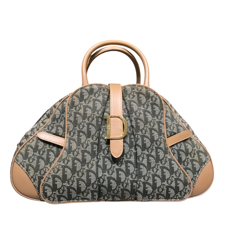 クリスチャン・ディオール Christian Dior ダブルサドルトートバッグ カーキ トロッターキャンバス レディース トートバッグ