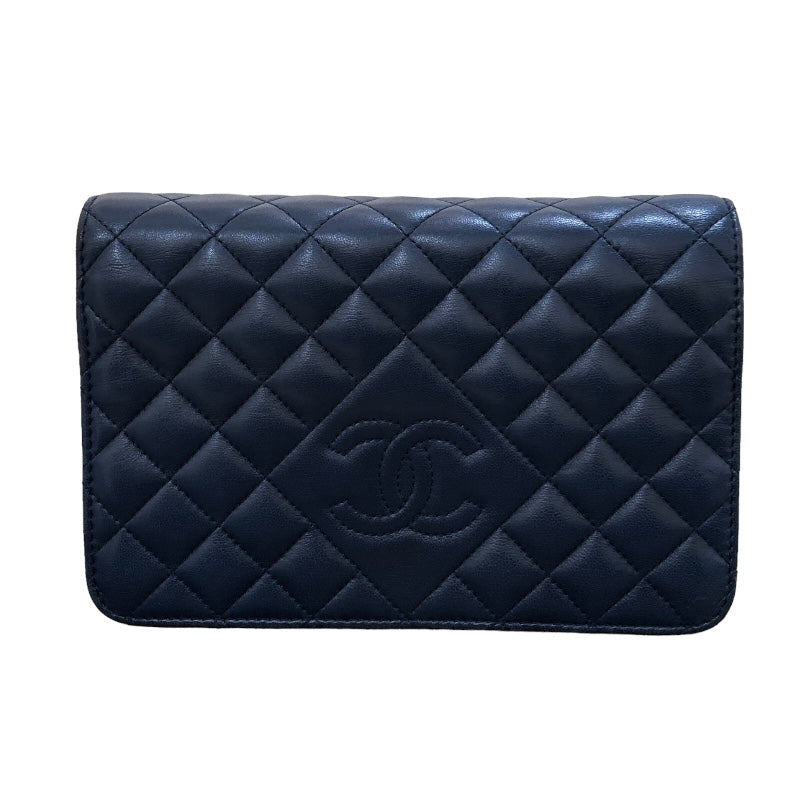 シャネル CHANEL チェーンウォレット ブルー/SV金具 ラムスキン レディース ショルダーバッグ