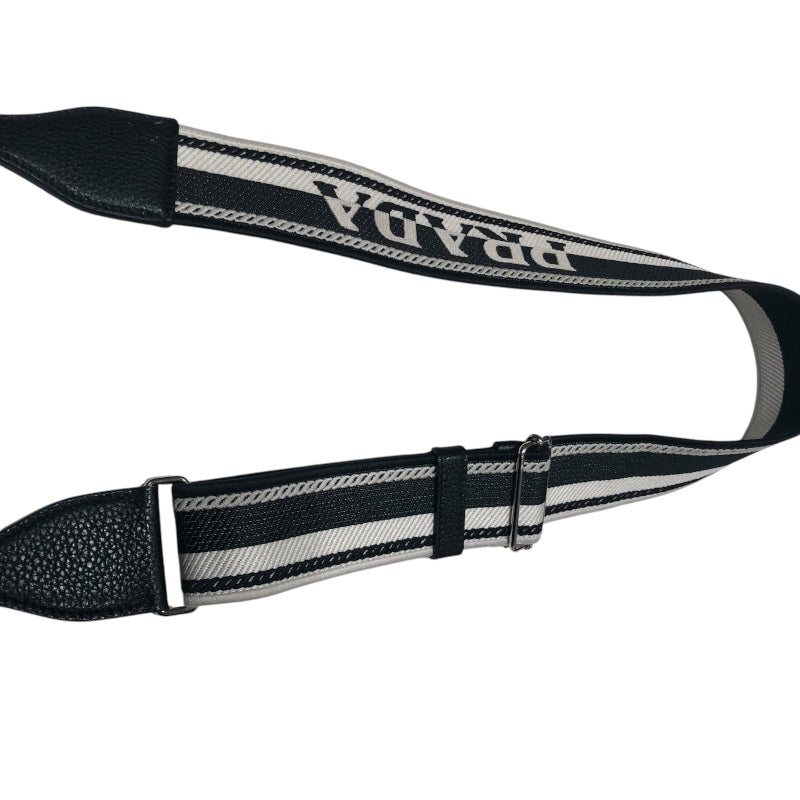 プラダ PRADA トライアングルロゴショルダー 1BH191 ブラック/シルバー金具 レザー レディース ショルダーバッグ